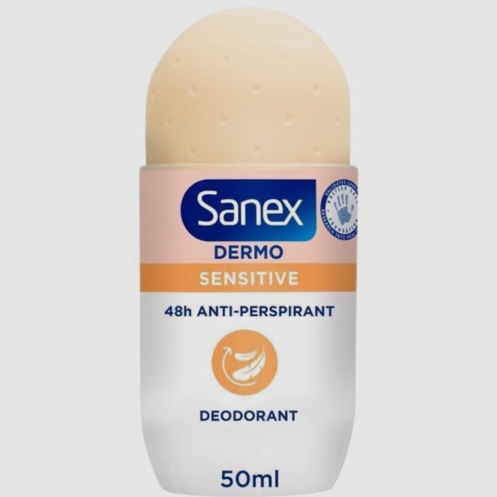 Sanex Dermo Sensitive Roll On Antiperspirant Deodorant 50ml - Pack of 6